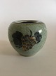 Royal Copenhagen Cracle Glaze vase in Green and gold with grapes