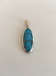 N.E. From Sterling Silver Pendant with Stone