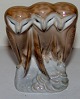 Royal Copenhagen Art Nouveau figurine of 3 owls by Christian Thomsen No 1154