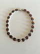 N.E. From Neckless in Sterling Silver with Amber