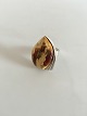 N.E. From Sterling Silver Ring with Amber