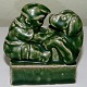 Rare Royal Copenhagen Stoneware Figurine No 22157 by Henry Herup of a Gnome and 
Dog