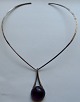 N.E. From/David Andersen Sterling Silver Necklace and pendent with Amethyst