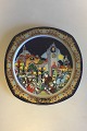 Bjorn Wiinblad Christmas Plate by Rosenthal "I Heard the Bells on Christmas Day" 
1988