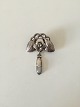Early Evald Nielsen Silver Brooch with Stones