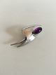 N.E. From Sterling Silver Brooch with Amethyst