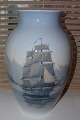 Royal Copenhagen Unique Vase by Theodor Kjølner from 1942 with ship