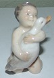 Royal Copenhagen Figurine Girl Holding Duck No 2332