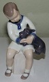 Bing & Grondahl Figurine Boy with Scottie No 2201