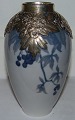 Royal Copenhagen Art Nouveau Vase with Anton Michelsen Sterling Silver Mounting