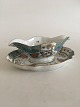 Herend Cornucopia (TCA) Gravy Boat with Stand hungary No 1520/1521