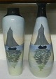 Lichte Art Nouveau Porcelain Vases with Ships