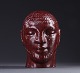 Royal Copenhagen Jais Nielsen Stoneware head No 2905 in oxblod Glaze