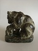Royal Copenhagen Stoneware Figurine Bear with young by Knud Kyhn No 21200