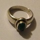 Georg Jensen Sterling Silver Ring with green stone No 46C