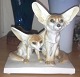 Meissen Art Nouveau Figurine with Foxes on Base from around 1900
