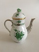Herend Hungarian Chinese Bouquet Green Coffee Pot