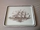 Royal Copenhagen Aluminia Tea Tabletray with Ship "svanen"