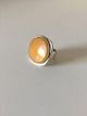 Bent Knudsen Sterling Silver Ring with Amber No 35