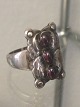 Georg Jensen Sterling Silver ring with Granat stones