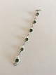 Niels Erik From Sterling Silver Bracelet with Green Stones
