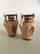 Pair of Royal Copenhagen Empire Vases with Egyptian motifs from 1850-1870