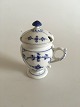 Royal Copenhagen Blue Fluted Plain Mustard Jar No 138