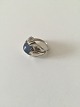 Georg Jensen Sterling Silver Ring with Light Blue Stone No 59