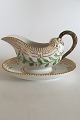 Royal Copenhagen Flora Danica Sauce Boat with attached underplate No 3556