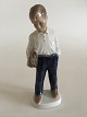 Lyngby Porcelain Figurine of a school Boy 19cm