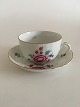 Herend Hugary Tea Cup and Saucer with handpainted flowers