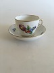 Royal Copenhagen Light Saxon Flower Chocolate Cup and Saucer Kop No 1548