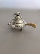 Georg Jensen Sterling Silver Blossom Small Tea Pot No 2A with Handle of Ivory