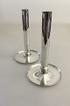 Georg Jensen Sterling Silver Soren Georg Jensen Pair of Candlesticks No 1138A