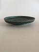 Bing & Grondahl Green Azur Round Flat Bowl (Kronjyden)