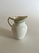 Royal Copenhagen Green Curved with Gold Creamer No 1538