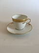 Royal Copenhagen Golden Basket Coffee Cup and Saucer No 9452