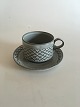 Bing & Grondahl/Kronjyden Stonware Grey Cordial Coffee Cup and Saucer No 305