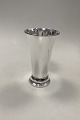 Georg Jensen Sterling Silver Vase No 469B with Pierced Pattern designed by 
Harald Nielsen