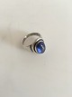 Georg Jensen Sterling Silver Ring No 46B Ornamented with Violet Stone