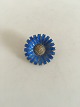 Anton Michelsen Gilded Silver Brooch with Blue Enamel