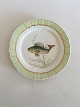 Royal Copenhagen Green Fish Plate No 919/1710 with Perca Fluviatilis