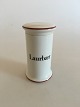 Bing & Grondahl Laurbær (Bay) Spice Jar No 497 from the Apothecary Collection