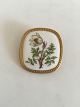Royal Copenhagen Flora Brooch / Pendant in Porcelain and Sterling Silver