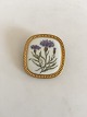Royal Copenhagen Flora Brooch / Pendant in Porcelain and Sterling Silver