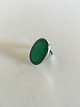 Georg Jensen Sterling Silver Ring No 90A with Green Agate