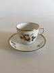 Royal Copenhagen Brown Rose Coffee Cup and Saucer No 9452