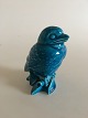 Johannes Hansen figurine of bird in blue glazed stoneware