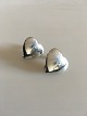 Hans Hansen Sterling Silver Heart Ear Screws