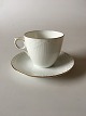 Royal Copenhagen Tradition White Half Lace Coffee Cup and Saucer No 756